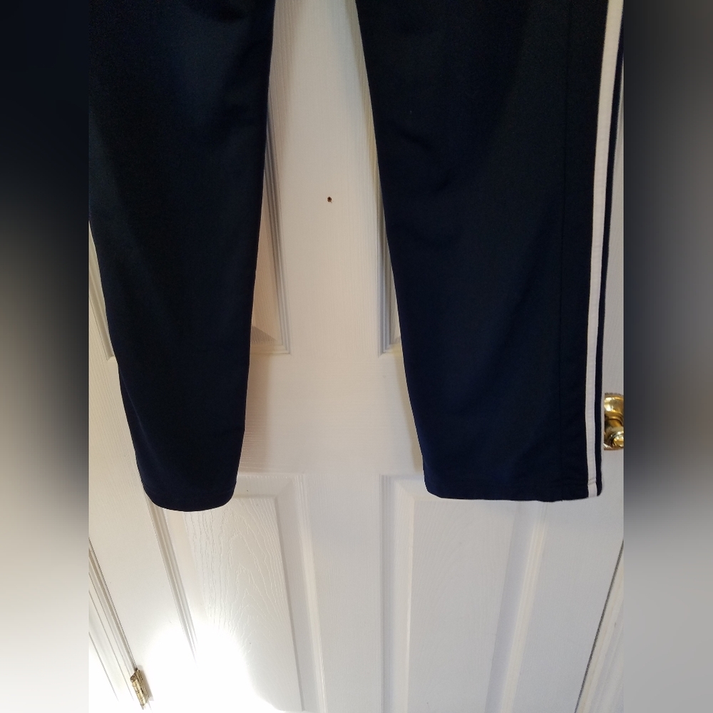 Adidas Men's Tricot Three Stripes Track Pants  Size Large Navy - Picture 8 of 14